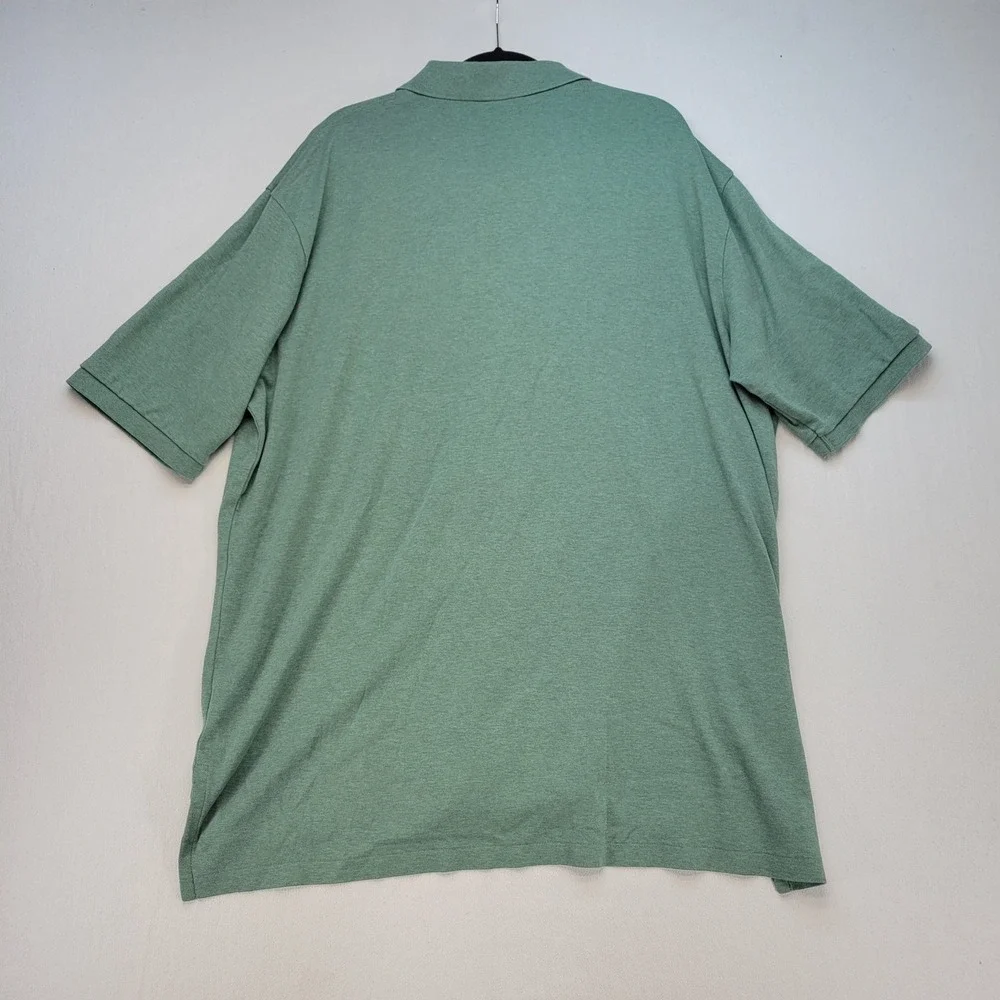 Polo Ralph Lauren Polo Shirt Mens 2XLT Green Classic Fit Heathered Cotton Pony